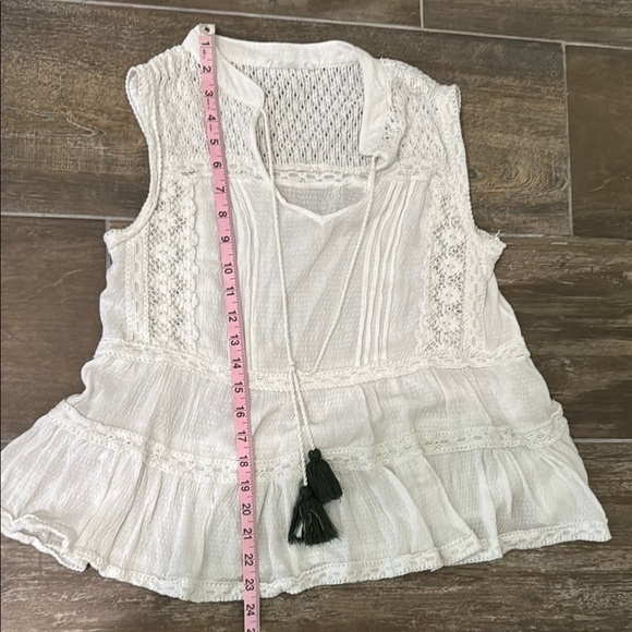 Mango White Sleeveless Tie Front Tunic - Picture 7 of 7